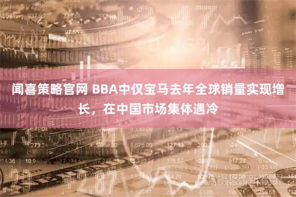 闻喜策略官网 BBA中仅宝马去年全球销量实现增长，在中国市场集体遇冷