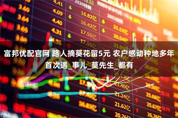 富邦优配官网 路人摘葵花留5元 农户感动种地多年首次遇_事儿_莫先生_都有